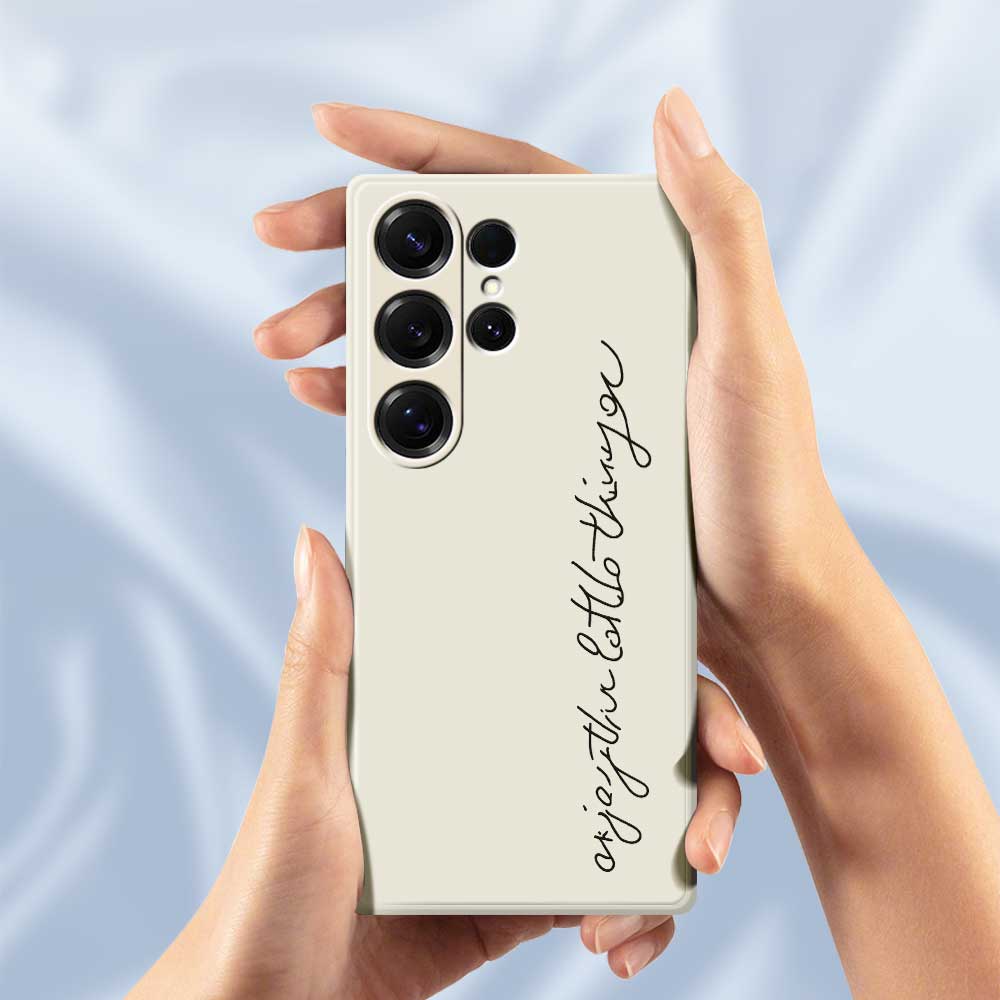 For Samsung Galaxy S25 Ultra Case WordArt Pattern Printing Straight Edge TPU Phone Back Cover