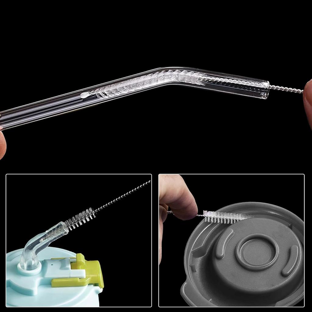 Owala Straw Cleaner Brush - Extra Long 12.5 Inch Pipe Cleaners, Extra Wide 10mm Stainless Steel Cleaning Brush Set for Straws On Cups, Water Bottles,