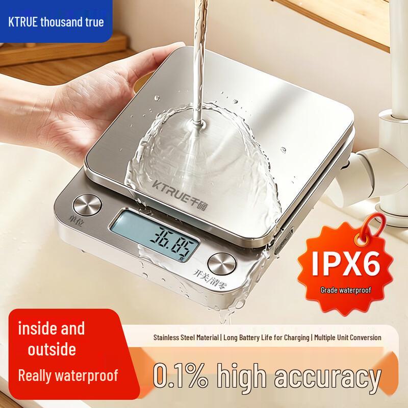 

Waterproof Digital Kitchen Scale with 0.1g Precision