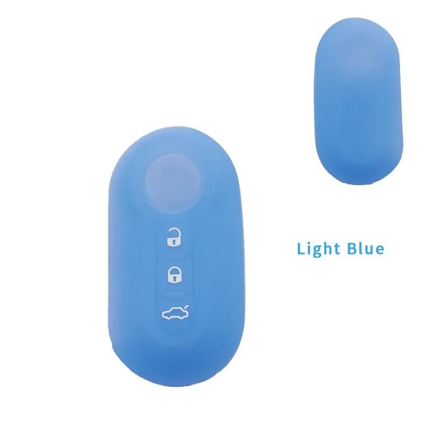 Xinyuexin 3 Buttons Silicone Car Key Case Cover for Fiat 500 Flip Folding Remote Key Shell for Fiat Punto Panda Car Accessories