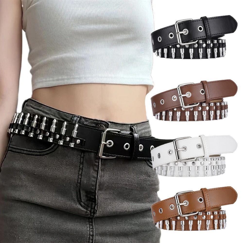 

Широкий боковой ремень из искусственной кожи в стиле панк, украшение для джинсов, элегантный пояс в стиле Y2k для вечеринки чёрный