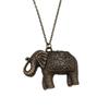 Elephant Head Pendant Necklace Lucky Boho Tribal Style Jewelry 45cm or 70cm Long Chain