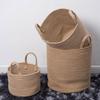 Spacious Handwoven Cotton Rope Basket Delicate Cotton Rope Large Woven Basket Versatile Home Organization Stand Holder