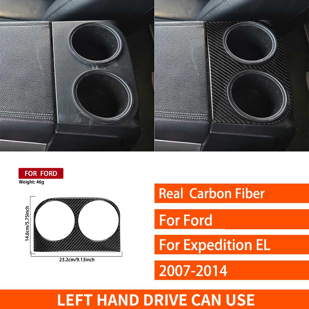 For Ford Expedition 2007-2014 Real Carbon Fiber Stickers Centre Radio AC CD Gear Shift Door Panel Car Accessories Decorative