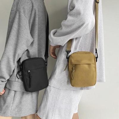1 Pcs Messenger Bags For Men Casual Canvas Small Zipper Crossbody Pouch Simple Small Crossbody Shoulder Bag Men Bag