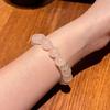 Madagascar Rose Quartz Beaded Bracelet for Women, Niche High-End Original Fashion Versatile Crystal Bracelet