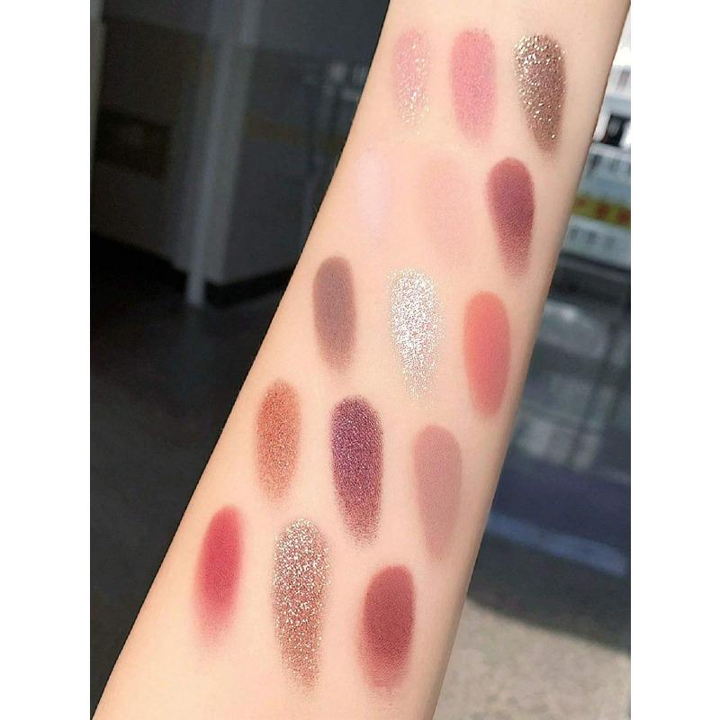 15-Color Eyeshadow Palette, Matte Shimmer Long-Lasting Eye Shadow With Mirror Eyeshadow Eye Makeup