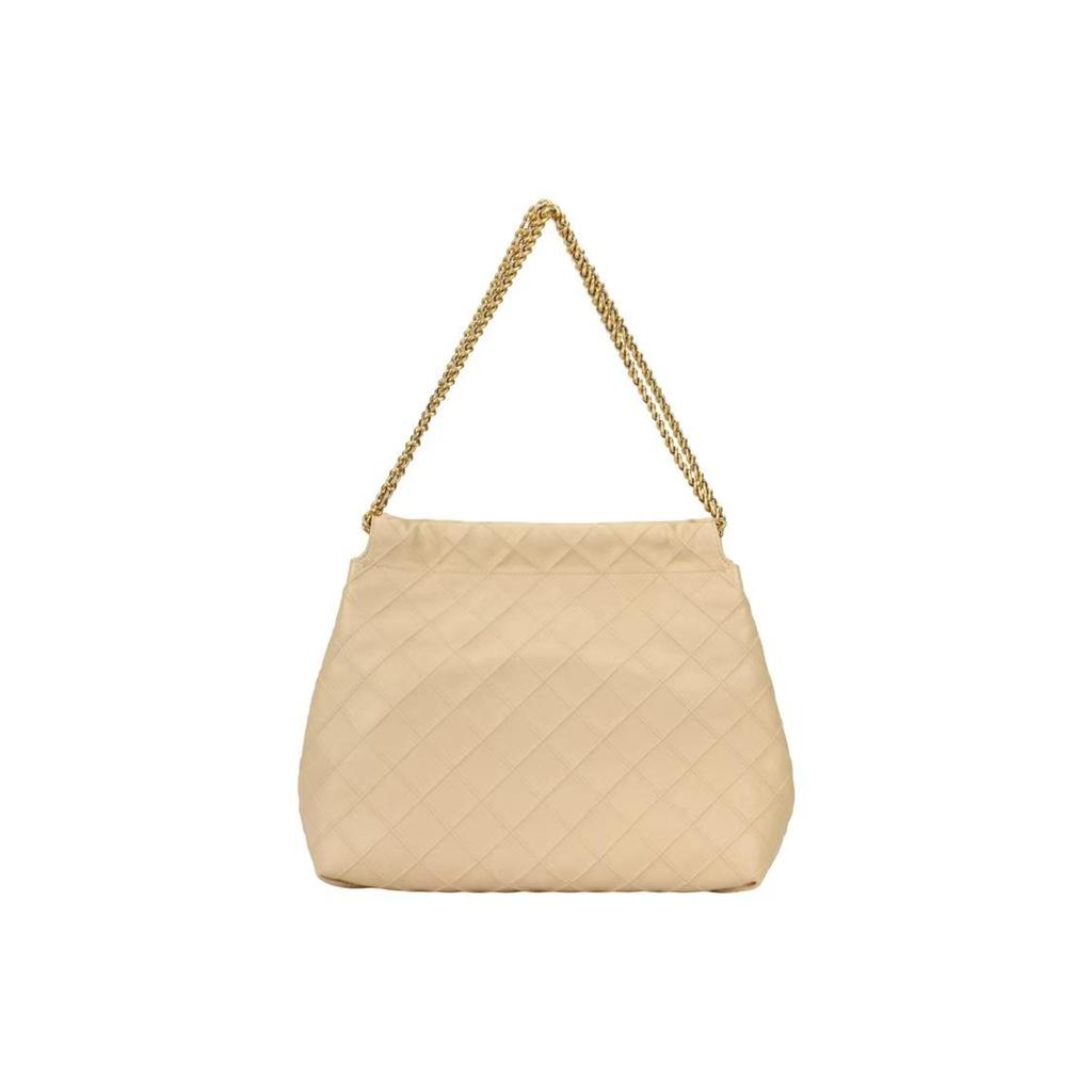 Tory Burch Fleming Diamond Pattern Shoulder Bag Women Shoulder Bag Vanilla-Soft-Ice-Cream 162450-700