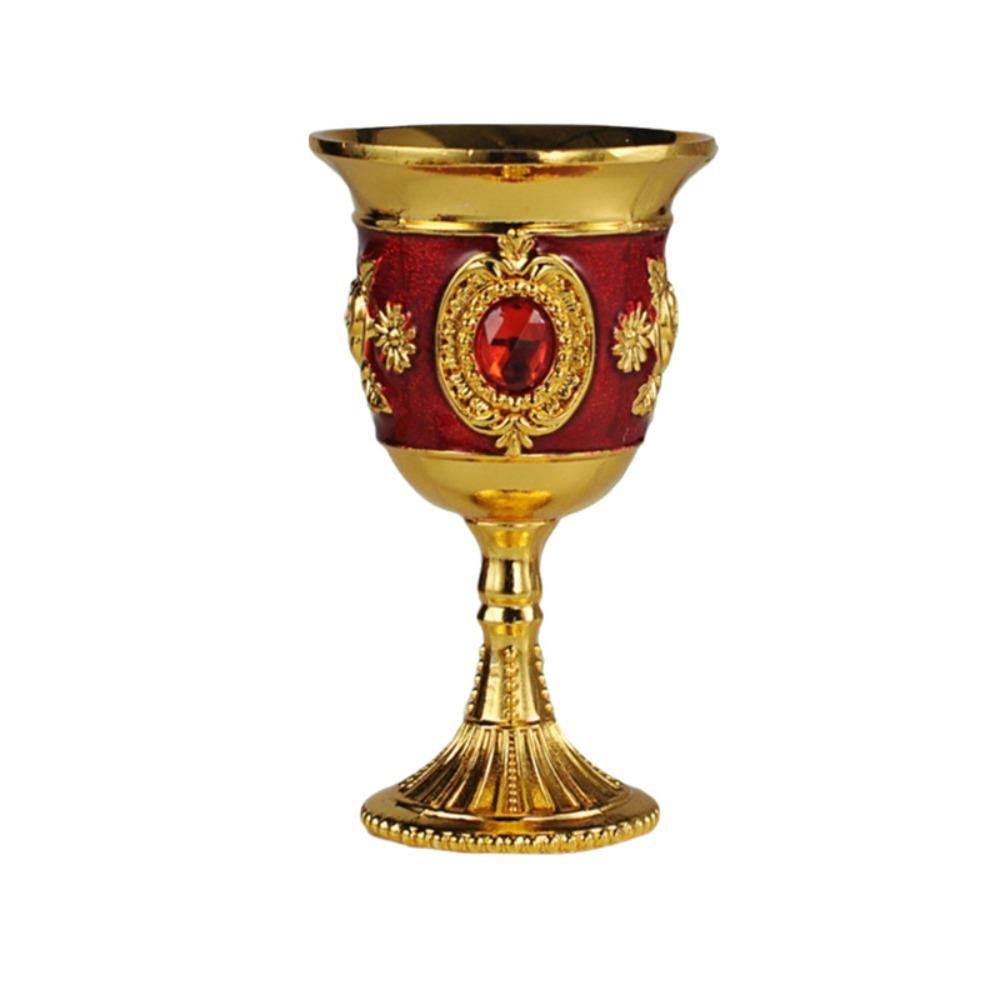 

Zinc Zinc Zinc Alloy Spirits Cup Vintage Small Drinking Cup Luxurious Liquor Cup Gift красный/золотой