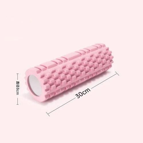Faszienrolle, EVA Muskelrolle für Yoga Pilates Rückenübung Physiotherapie 30 x 8 cm rosa