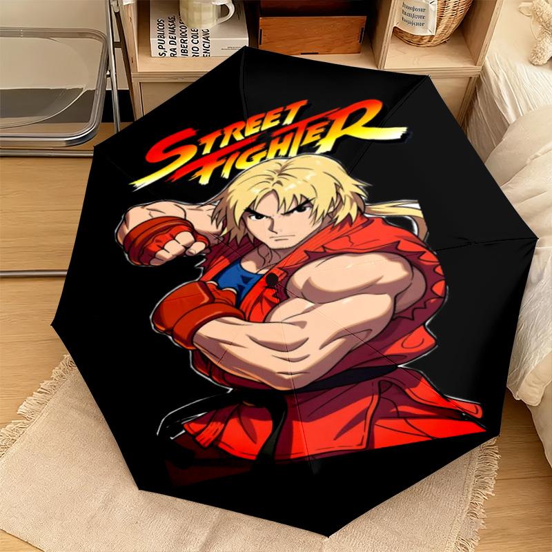 Street Fighter Champion Automatic Umbrella - Suitable Travel Portable Umbrella Outdoor sun shading umbrella Suitable For All Seasons