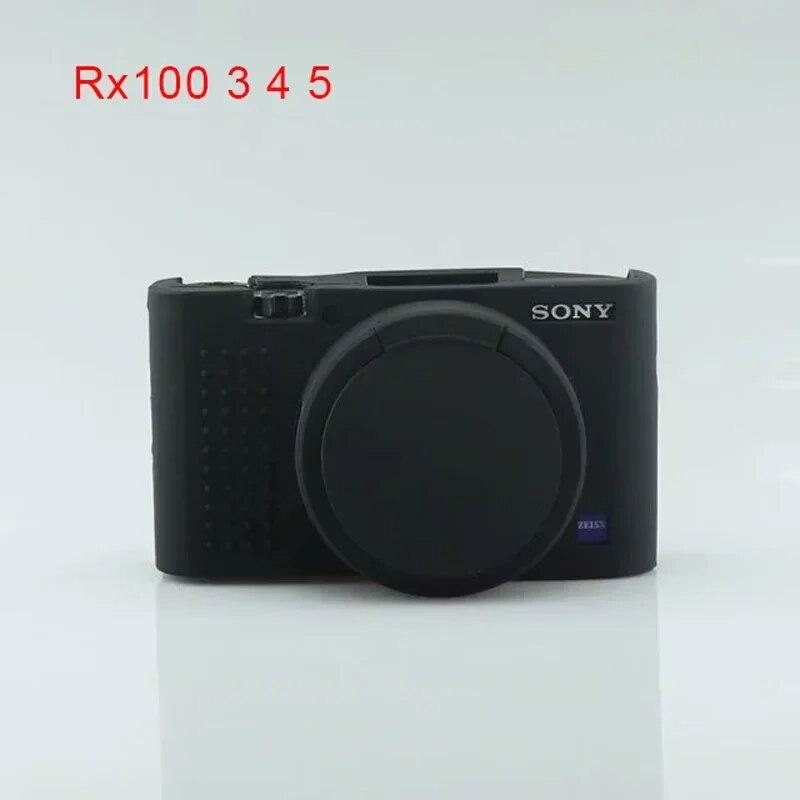 Мягкий чехол для камеры Sony RX100 III IV V ZV1, резиновый защитный чехол для корпуса, защитный чехол для камеры, рамка RX100 чёрный