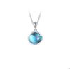 S925 Sterling Silver Aquamarine Necklace - Light Luxury Korean-Style with Sweet Temperament Clavicle Chain for Women