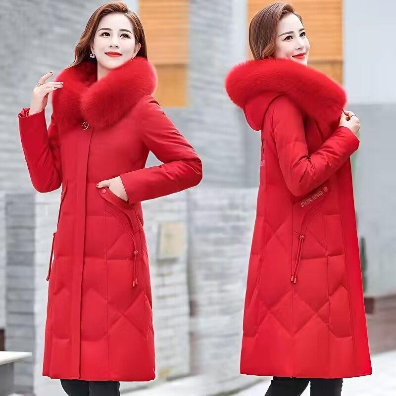Fashionable Long Down Cotton-padded Jacket, Slimming and Form-fitting Cotton-padded Jacket for Women Winter