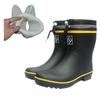 H013 Bottes de Pluie Mi-Tige pour Homme Doublées de Velours en Caoutchouc pour la Pêche et l'Extérieur - Style Japonais et Coréen