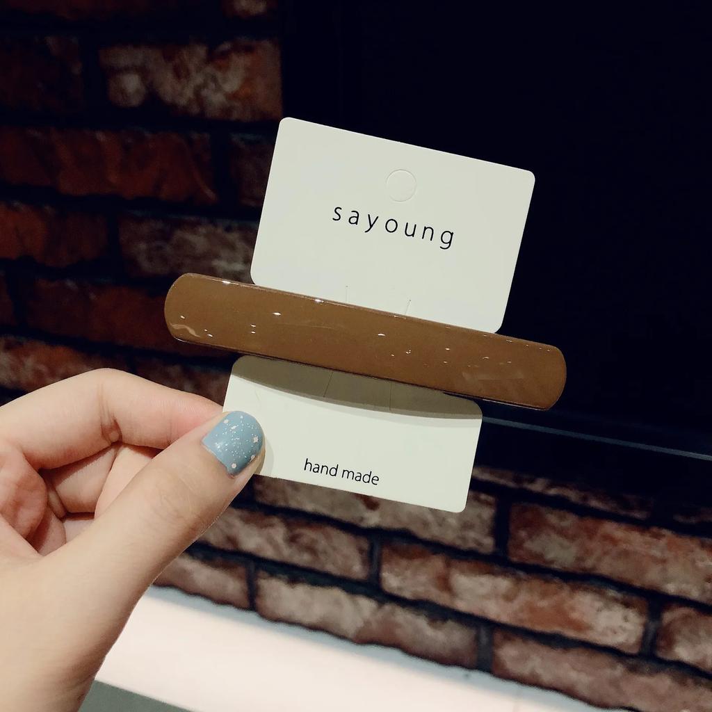 Korean  Morandi Color Spring Hair Clip Women Girls Simple Hairpin Fashion Colorful Matte Barrette Hair Styling Accessories