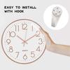 Wall Clock,12" Digital Wall Clock, Large Silent Non-Ticking Quartz Wall Clocks, Large Display Wall
