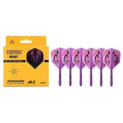 CUESOUL ROST Series Shafts, Integrated Flights, Big Wing Shape, Medium Size, 6-Club Set (2-CSAK-5MN5) Purple