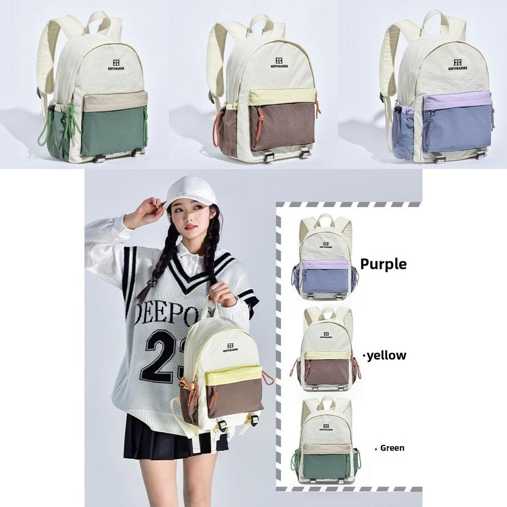 Solid Letter Color Backpack Travel Waterproof Wearresistant Large Capacity