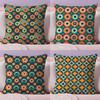 Art Nouveau Design Geometric Pillow Case Plush Fabric Soft Double-Sided Printed Sofa Warm Winter Home Gift Cushion Cover