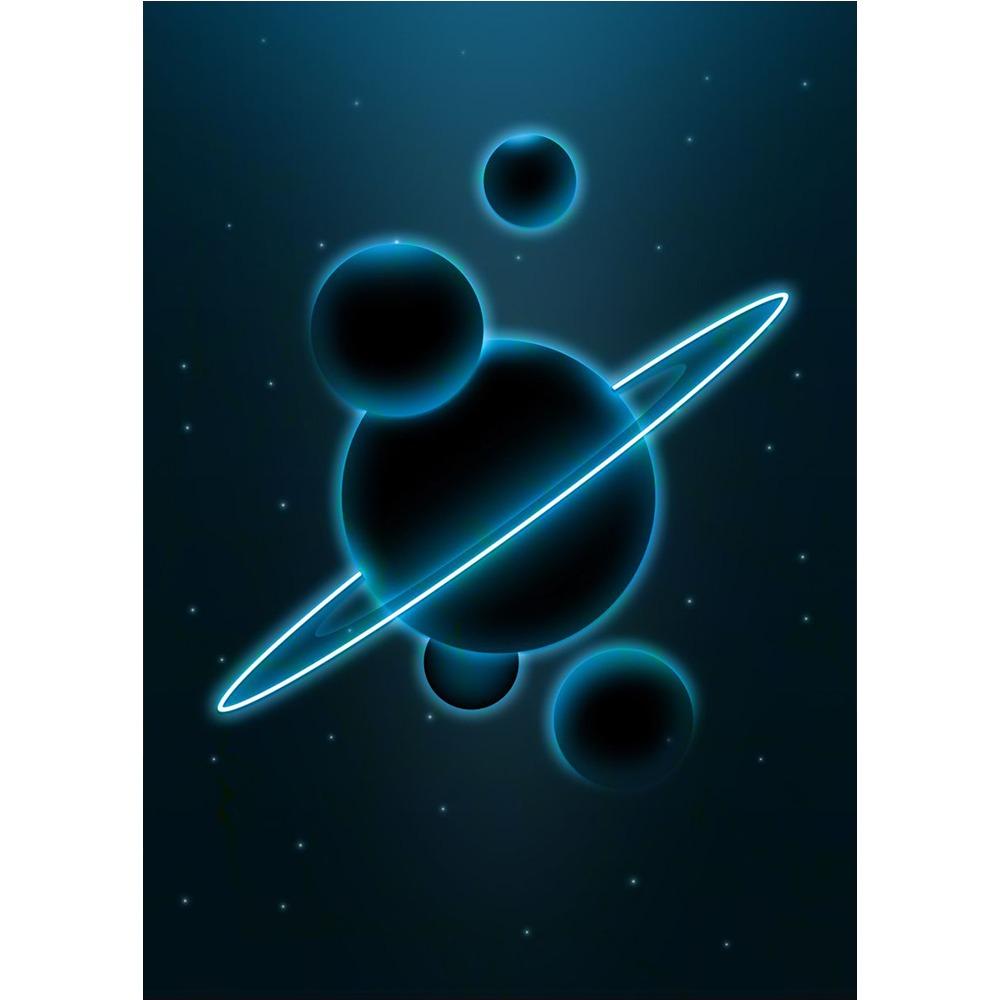 Poster și Print Astronaut Colorat în Spațiu Explorând Luna Pictură pe Pânză Planete Artă de Perete Modernă Pentru Living Decor Acasă