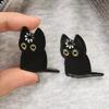 Loading Black Cat Cute Enamel Brooch Lapel Pin Badge Backpack Clothing Jacket Accessories Cat Lover Gift Novelty Animal Jewelry