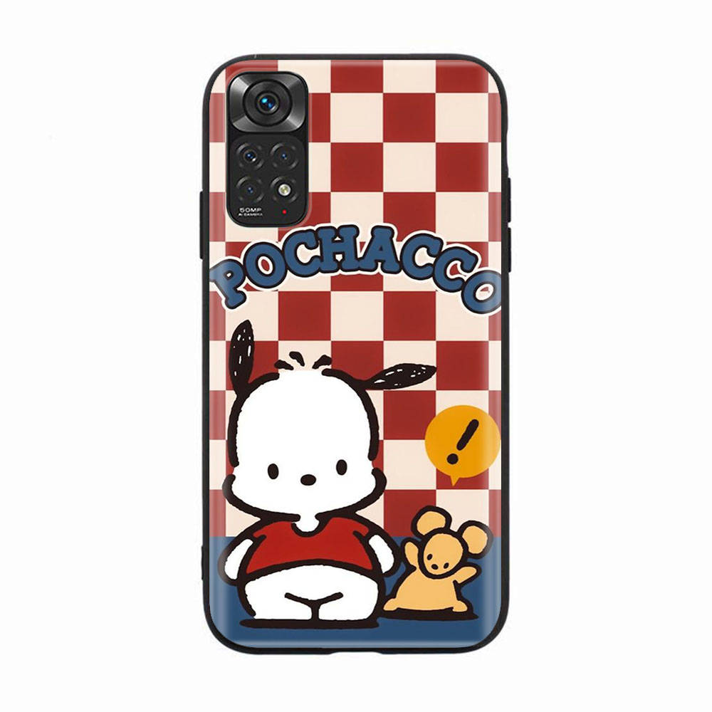 Black Case for Samsung Note 20 Lite S24 Ultra S23 A03 A05 A06 A11 A71 A15 A16 A13 A24 A25 A33 A52 A53 A50 M55 M35 Plus H-31 Pochacco