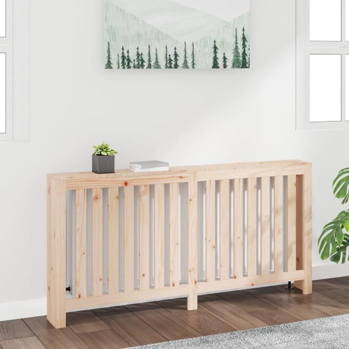 Cache-radiateur en bois massif de pin - VidaXL - 169x19x84 cm - Étagère pratique - Design moderne à lattes