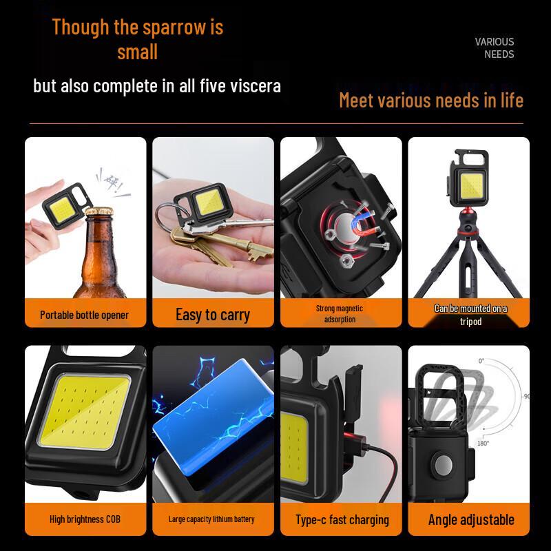 SHENYU Mini Rechargeable Keychain Flashlight