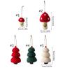Christmas Wool Felt Mushroom Ornament Great for Holiday and Wedding Decor
