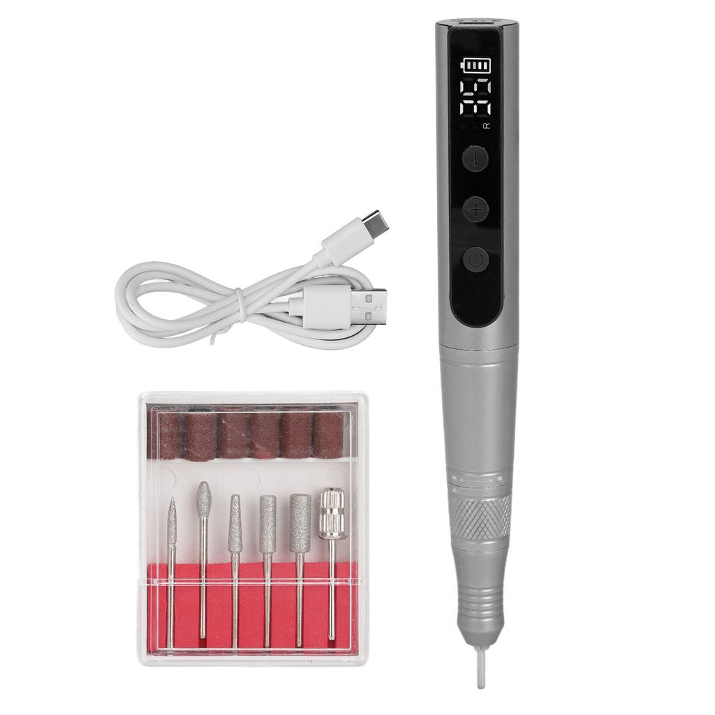 Electric Nail Grinder Nail Polisher 35000rpm Portable Rechargeable Manicures Pedicures Nail Polish Pen