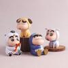 4 Stück/Set Crayon Shin Chan Anime Figur 6cm Q Version Kawaii Sammlerstück Modell Spielzeug Puppe Weihnachtsgeschenke für Kinder