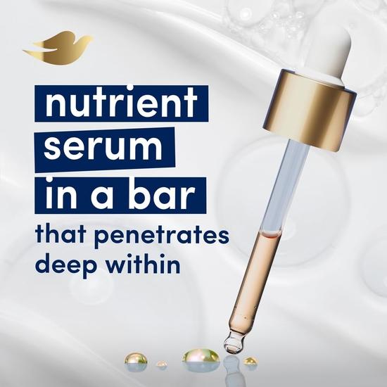 DOVE Creme Schönheitsbade Seife (Packung mit 7) je 125g Für 24 Stunden gepflegte Haut mit ¼ Feuchtigkeitscreme und Nährstoffserum