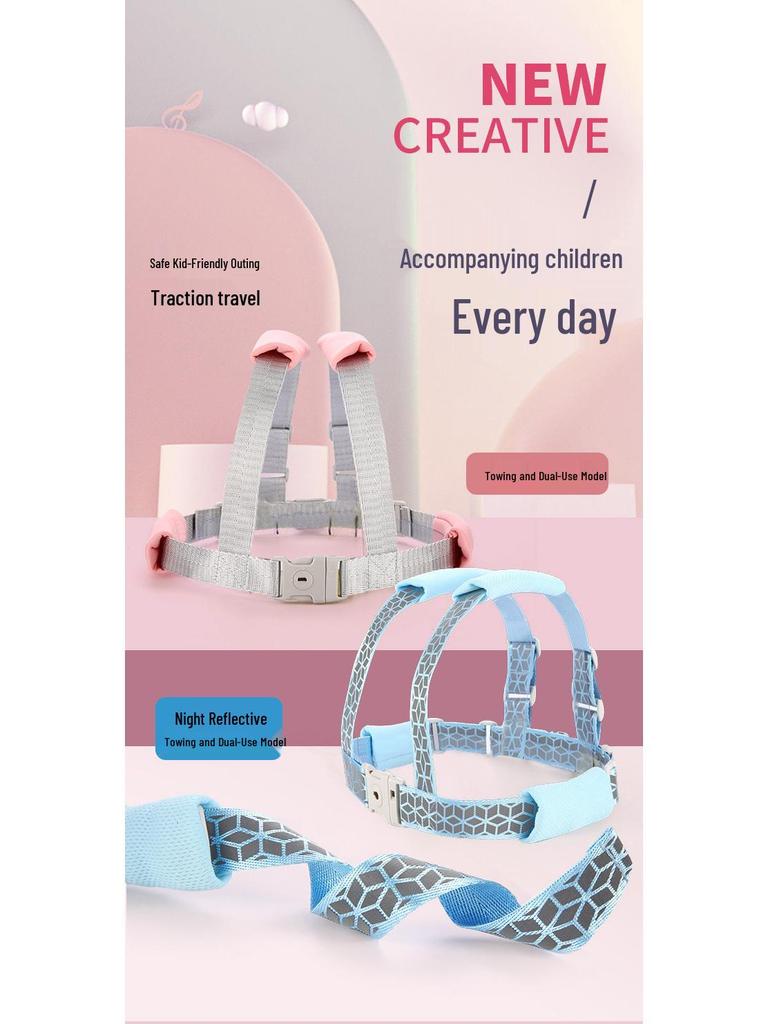 Infant & Toddler Anti-Lost Strap: Dual-Use Safety Harness & Traction Rope for Outdoor Use
