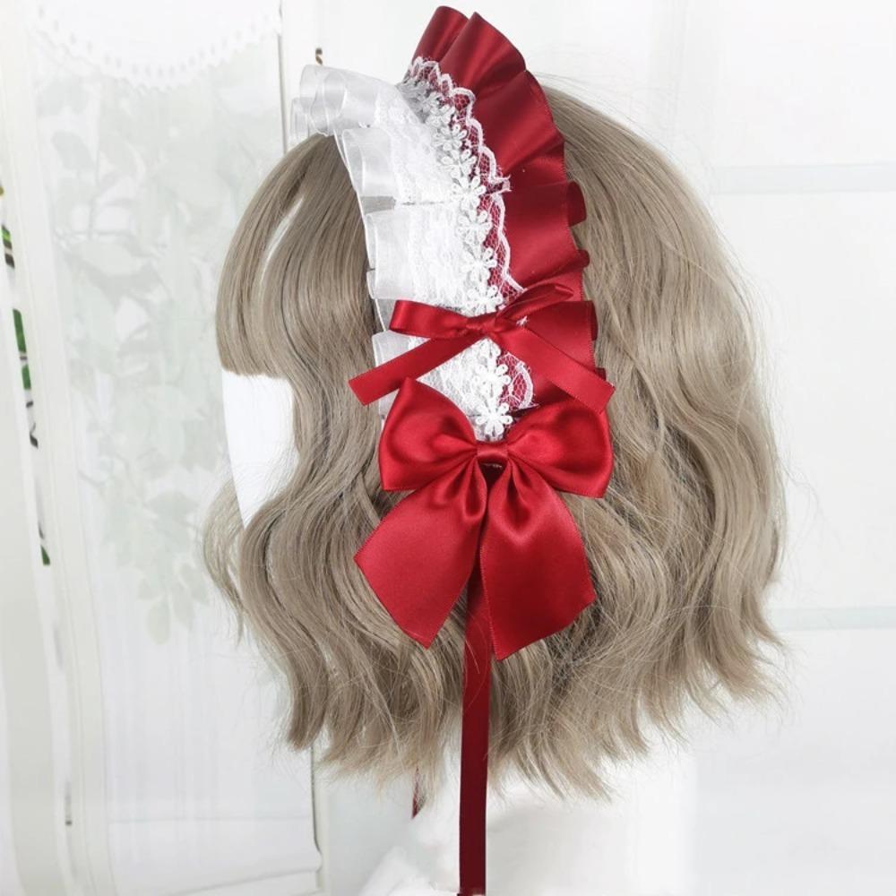 Multi-colored Lace Headwear Bow Lolita Headband Lovely Cosplay Hair Hoop  Anime Convention