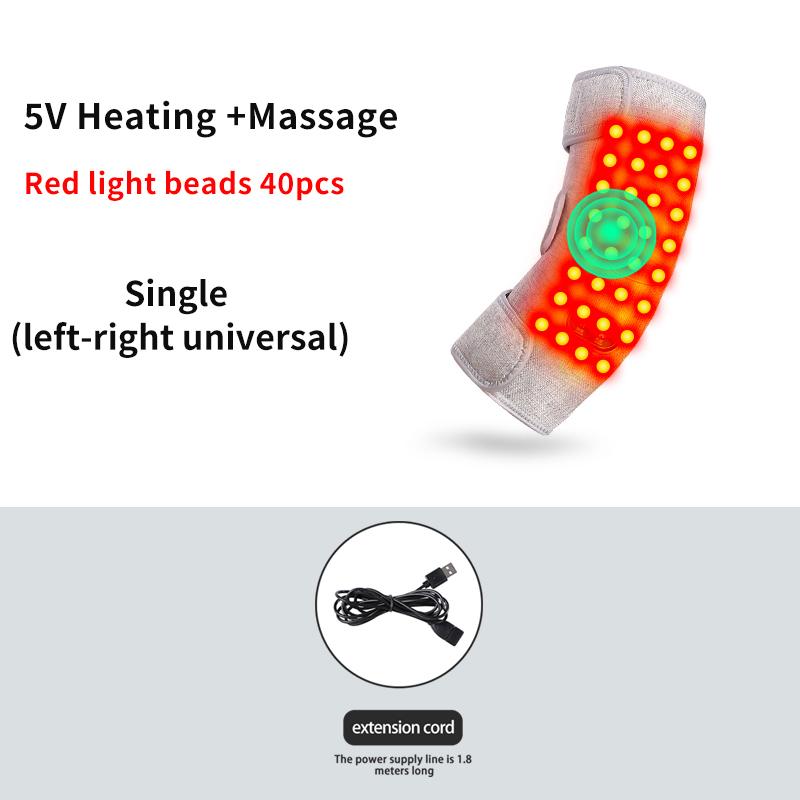Red Light Bead Heated Elbow Protector Relieves Arthritis Tennis Elbow Pain Fits Elbows Calves Abdomen Soles