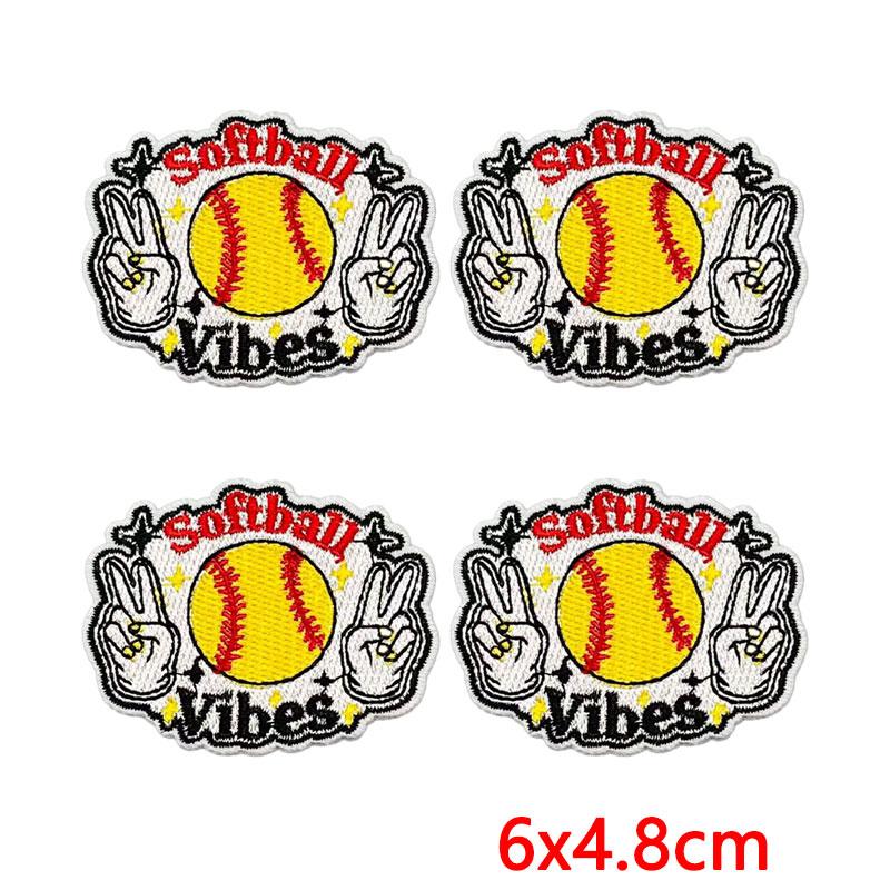10PCS Softball Themed Iron On Patches, Softball Bow & Unicorn Embroidery Patches, Patches for Clothing DIY Decoration