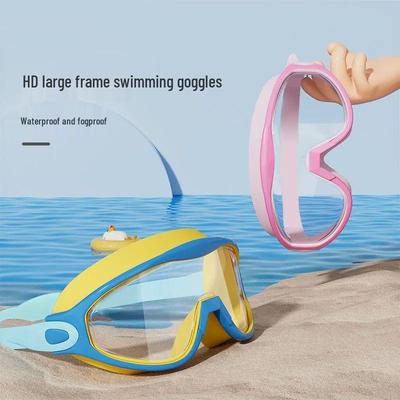 Children’s Anti-fog Waterproof Swimming Goggles - Non-tightening, Unisex, Diving, Water Sports, Swim Cap Compatible.