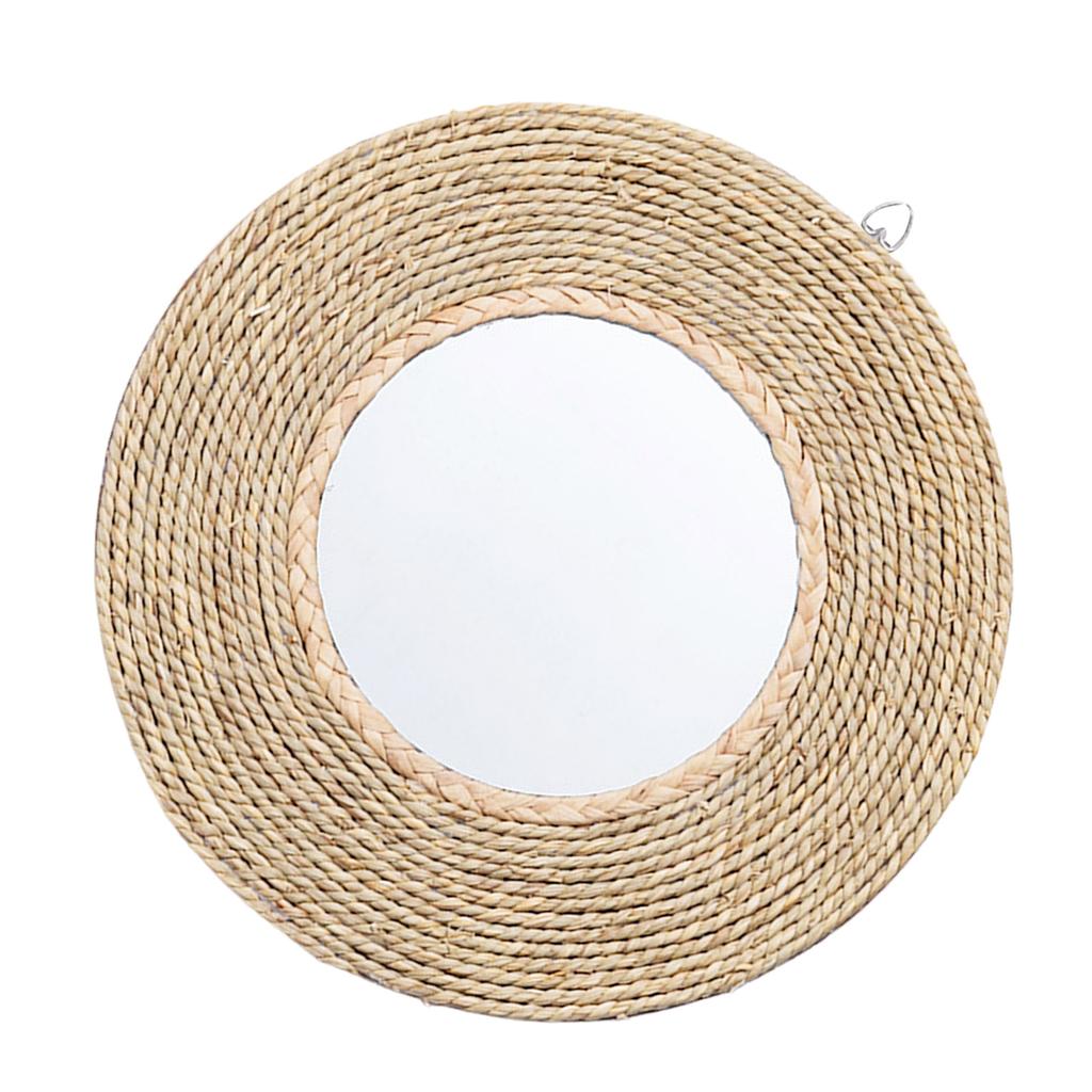 Boho Round Wall Mirror Vintage Mirror Wall Mirror Round Decorative Wall Mirror Wall Decor Circle Mirror Rattan Farmhouse Decor