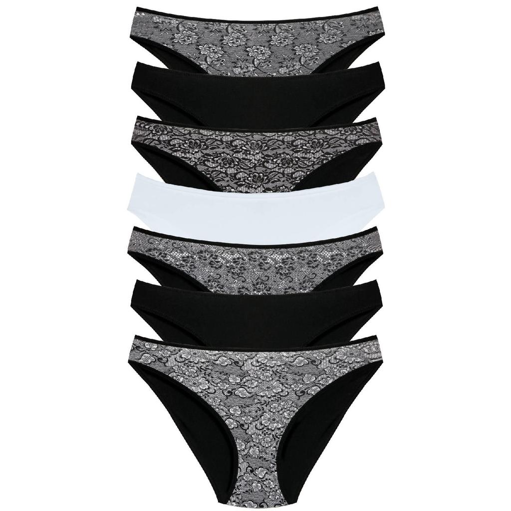 18001-6 Women's 7-piece Leo In Love Bikini Panties Pack V10
