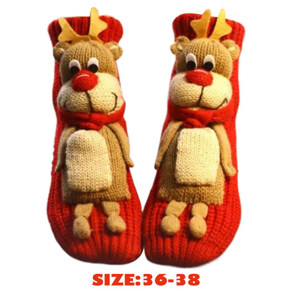 

Cartoon 3D Warm Socks Anti Slip Winter Thick Colorful Warmers Womens Warm Christmas Socks For Family Friends Birthday Gifts other