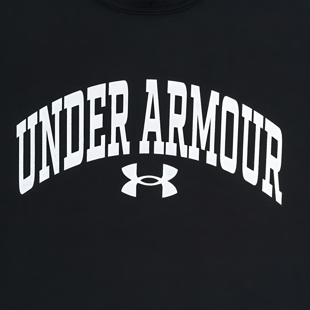 Under Armour Letter Print Breathable Training Round Neck Short Sleeve T-Shirt Unisex Tops Black 1387994-001