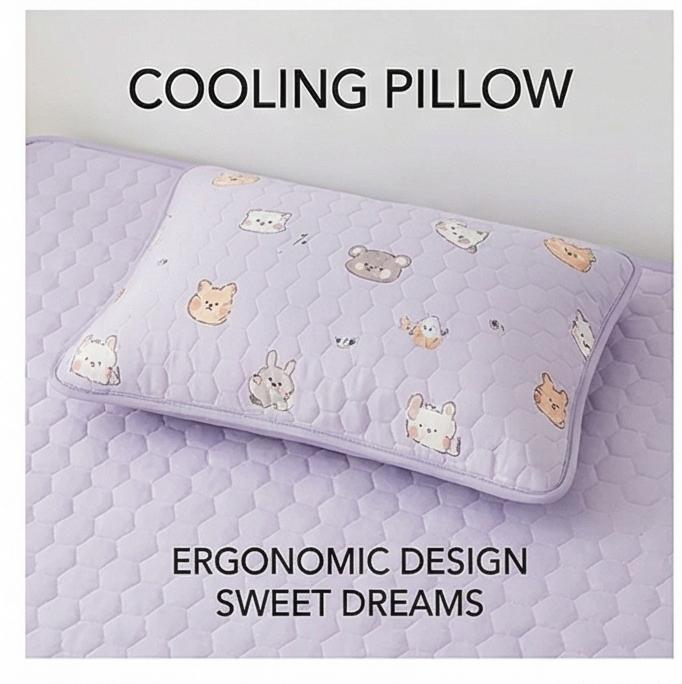 2025 New Cooling Ice Bean Ice Silk Mat Set, Machine Washable, 3-Piece, Soft Summer Bed Mat for Home & Dorm