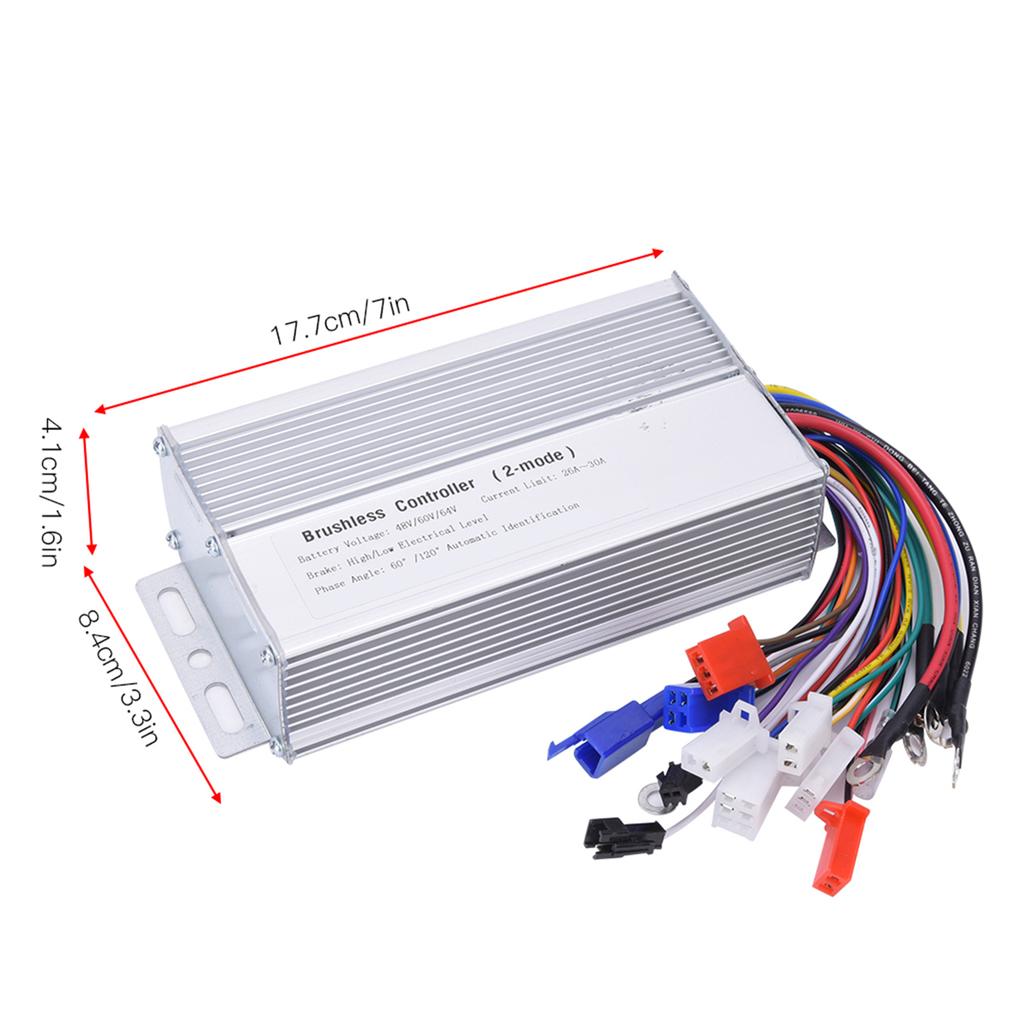 Brushless Motor Controller 48V/60V/64V 1000W-1500W Brushless Speed Control Motor Controller for Electric Scooters