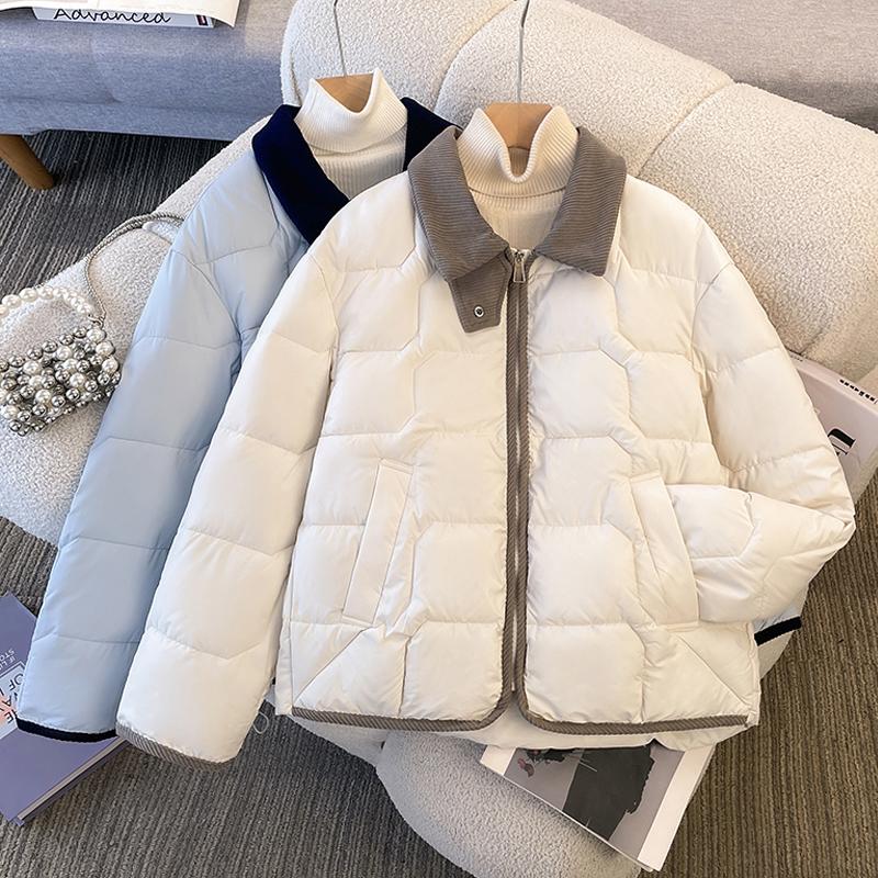 Jachete de Iarnă la Modă Femei Parkas Scurte Fermoar Groase Călduroase Casual Paltoane de Damă