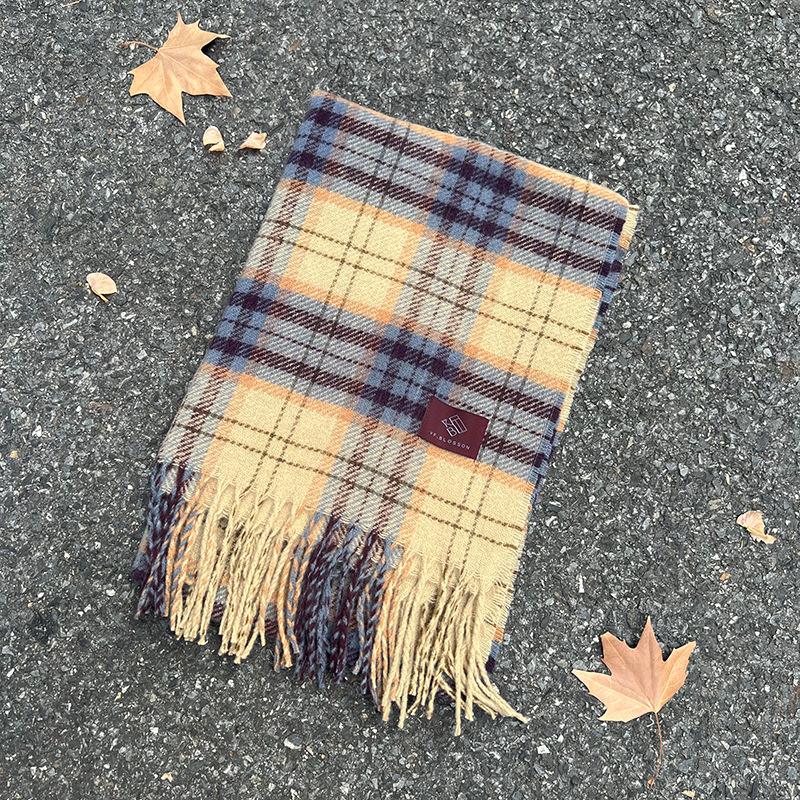 Mohair-Schal Koreanischer Stil Herbst und Winter karierter Schal Imitation Kaschmir warmer Schal Paar vielseitiger Schal