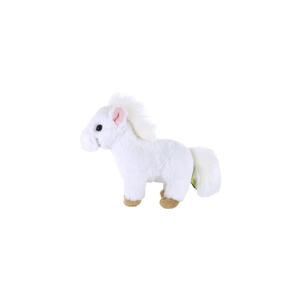 Sunlemon Fluffies Plush Toy White Horse 8x21x16cm Cute Animal for New Year Zodiac Year of the Horse