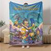 1Pc Simpsons Quest Donuts Blanket Soft And Comfortable Casual Warm Camping Travel Christmas Halloween Gift M921931