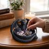 3D Printing Dragon Shaped Jewelry Tray Dark Style Key Coin Storage Holder  Home Decor
