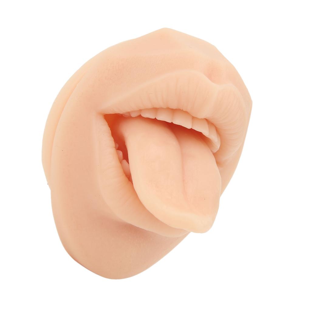 Silicone Tongue Mouth Model 3D Simulation Soft Flexible Reusable Piercing Practice Body Parts